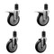Service Caster 5'' Black Poly Swivel 1-5/8'' Expanding Stem Caster Set 2 Total Lock Brakes, 4PK SCC-EXTTL20S514-PPUB-BLK-2-S-2-158 - alternate 1